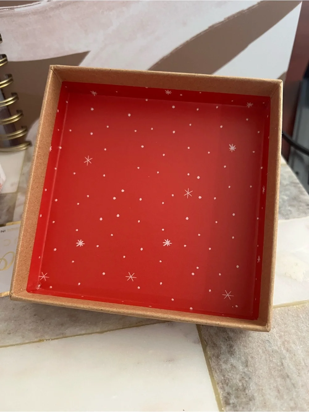 Festive Red Pom Gift Box - Home Party Supplies Gift Wrap